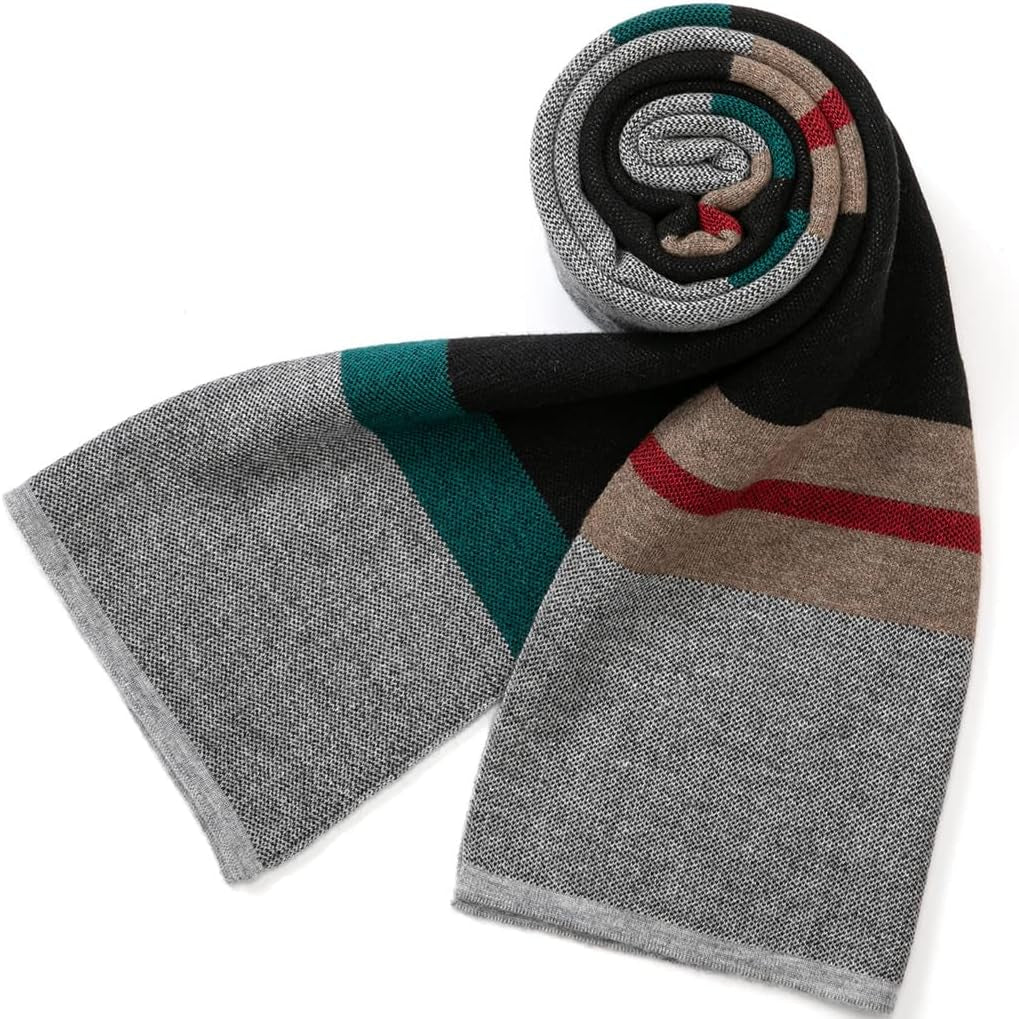 Villand Men's Australian Merino Wool Tartan Scarf – Warm, Soft, Gift-Ready